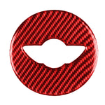 Adesivo decorativo con logo sul volante in fibra di carbonio per BMW Mini Cooper Countryman F60 F55 F56, guida a destra e a sinistra universale, Steering Wheel Logo F