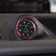 Adesivo decorativo per anello cronometro in fibra di carbonio per auto per Porsche Macan 2014-2021, guida a destra e a sinistra universale, Stopwatch Ring