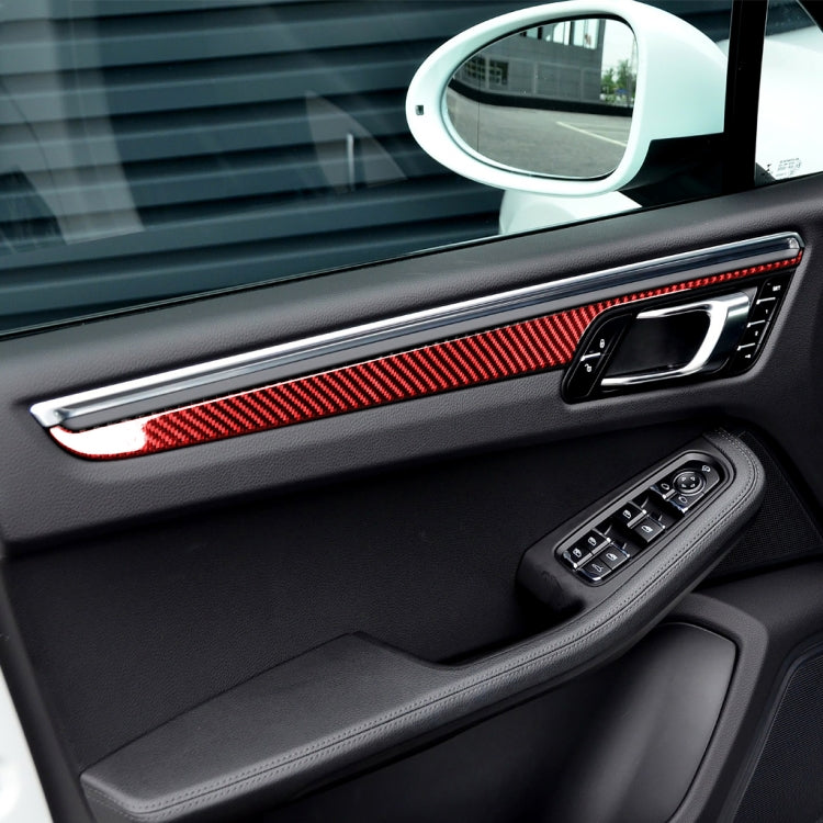 Adesivo decorativo per pannello porta in fibra di carbonio per auto per Porsche Macan 2014-2021, guida a destra e a sinistra universale, Door Panel