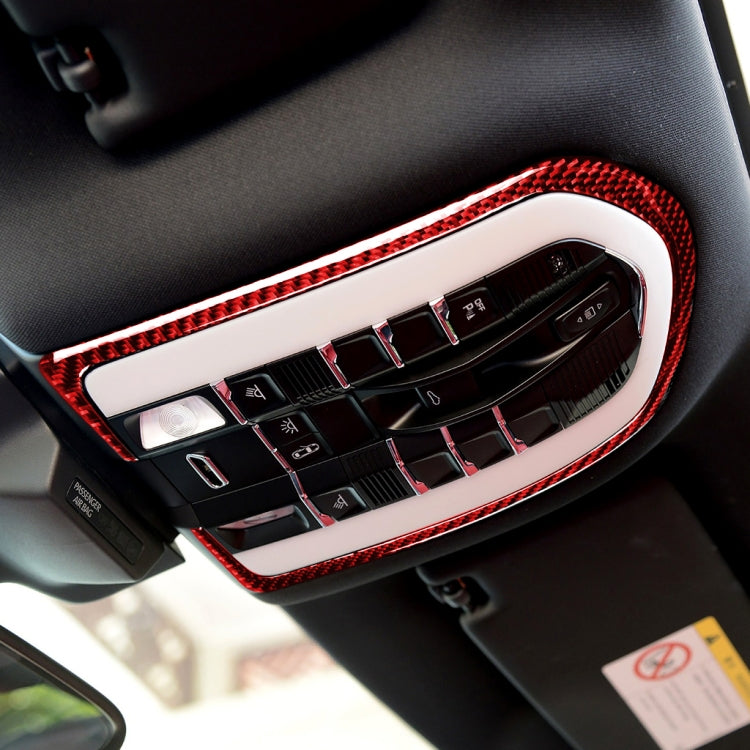 Adesivo decorativo per pannello luminoso a cupola in fibra di carbonio per auto per Porsche Macan 2014-2021, guida a destra e a sinistra universale, Dome Light Panel