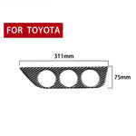 Adesivo decorativo per pannello interruttori aria condizionata in fibra di carbonio per auto per Toyota Corolla / Levin 2014-2018, guida a destra, Air Conditioning Switch Panel, Right Drive