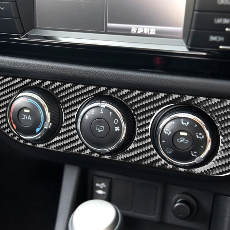 Adesivo decorativo per pannello interruttori aria condizionata in fibra di carbonio per auto per Toyota Corolla / Levin 2014-2018, guida a destra, Air Conditioning Switch Panel, Right Drive