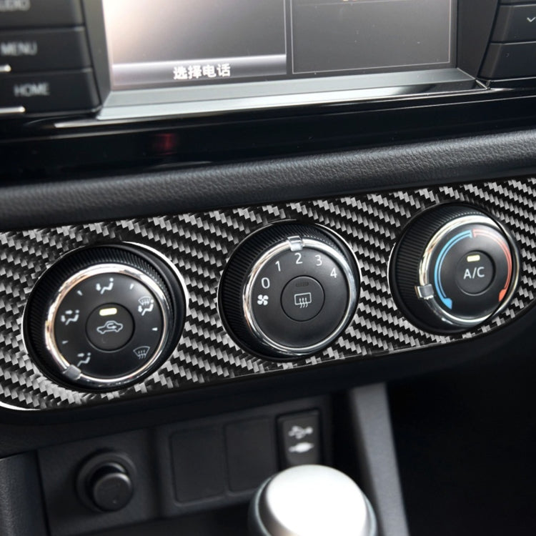 Adesivo decorativo per pannello interruttori dell'aria condizionata in fibra di carbonio per auto per Toyota Corolla / Levin 2014-2018, guida a sinistra, Air Conditioning Switch Panel, Left Drive