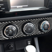 Adesivo decorativo per pannello interruttori dell'aria condizionata in fibra di carbonio per auto per Toyota Corolla / Levin 2014-2018, guida a sinistra, Air Conditioning Switch Panel, Left Drive