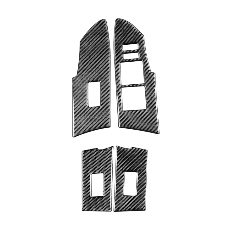 Adesivo decorativo per alzacristalli in fibra di carbonio per auto per Toyota Corolla / Levin 2014-2018, guida a sinistra, Window Lift, Left Drive