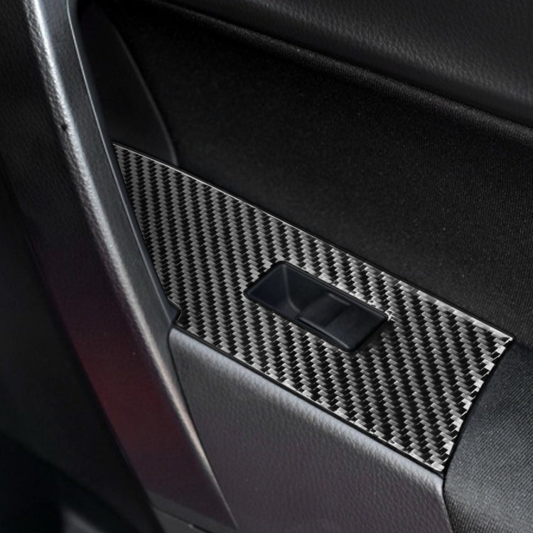 Adesivo decorativo per alzacristalli in fibra di carbonio per auto per Toyota Corolla / Levin 2014-2018, guida a sinistra, Window Lift, Left Drive