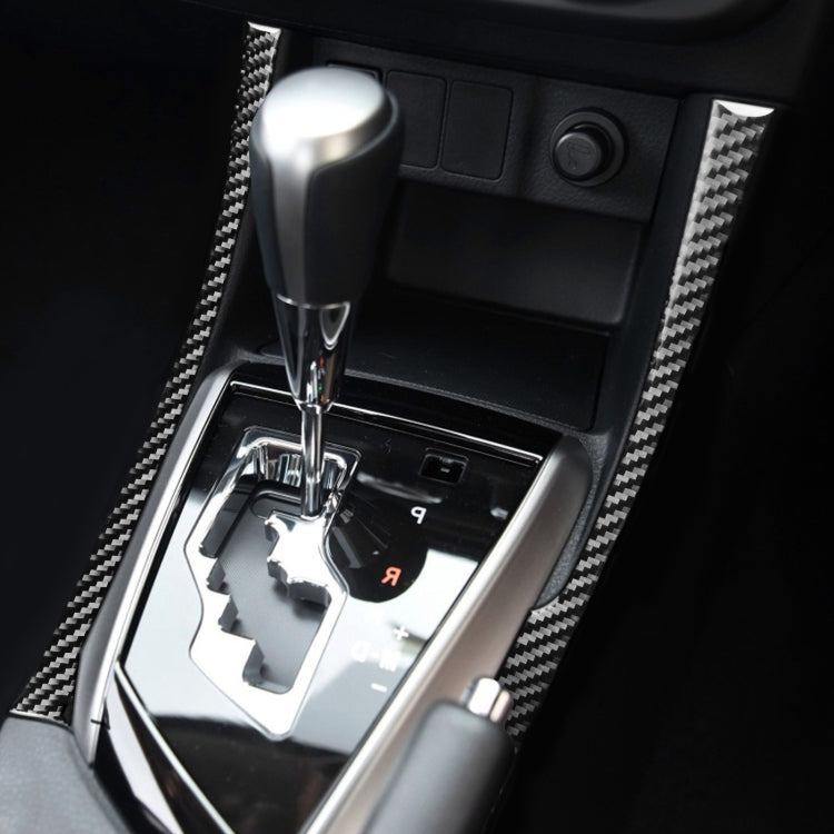 Adesivo decorativo lato ingranaggio in fibra di carbonio per auto per Toyota Corolla / Levin 2014-2018, guida a destra, Side of Gear, Right Drive