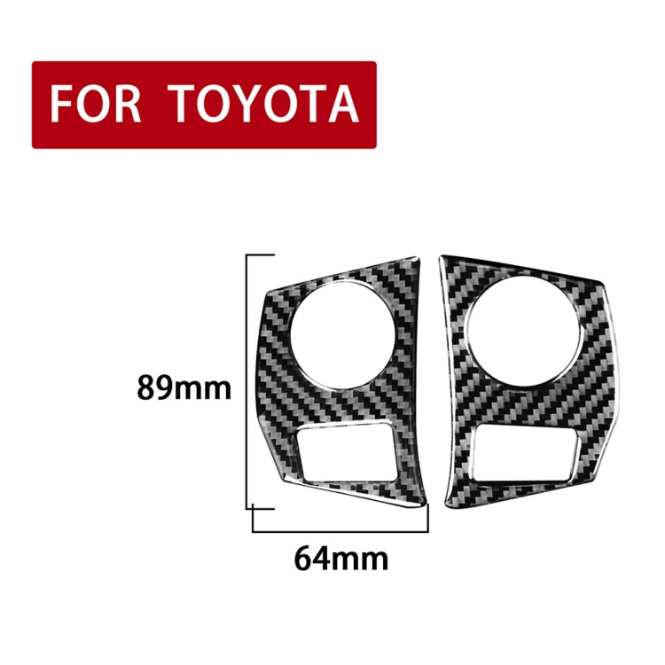 Adesivo decorativo per cornice con pulsanti sul volante in fibra di carbonio per auto per Toyota Corolla / Levin 2014-2018, guida a destra e a sinistra universale, Steering Wheel Button Frame