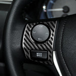 Adesivo decorativo per cornice con pulsanti sul volante in fibra di carbonio per auto per Toyota Corolla / Levin 2014-2018, guida a destra e a sinistra universale, Steering Wheel Button Frame