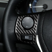 Adesivo decorativo per cornice con pulsanti sul volante in fibra di carbonio per auto per Toyota Corolla / Levin 2014-2018, guida a destra e a sinistra universale, Steering Wheel Button Frame