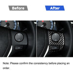 Adesivo decorativo per cornice con pulsanti sul volante in fibra di carbonio per auto per Toyota Corolla / Levin 2014-2018, guida a destra e a sinistra universale, Steering Wheel Button Frame