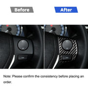 Adesivo decorativo per cornice con pulsanti sul volante in fibra di carbonio per auto per Toyota Corolla / Levin 2014-2018, guida a destra e a sinistra universale, Steering Wheel Button Frame