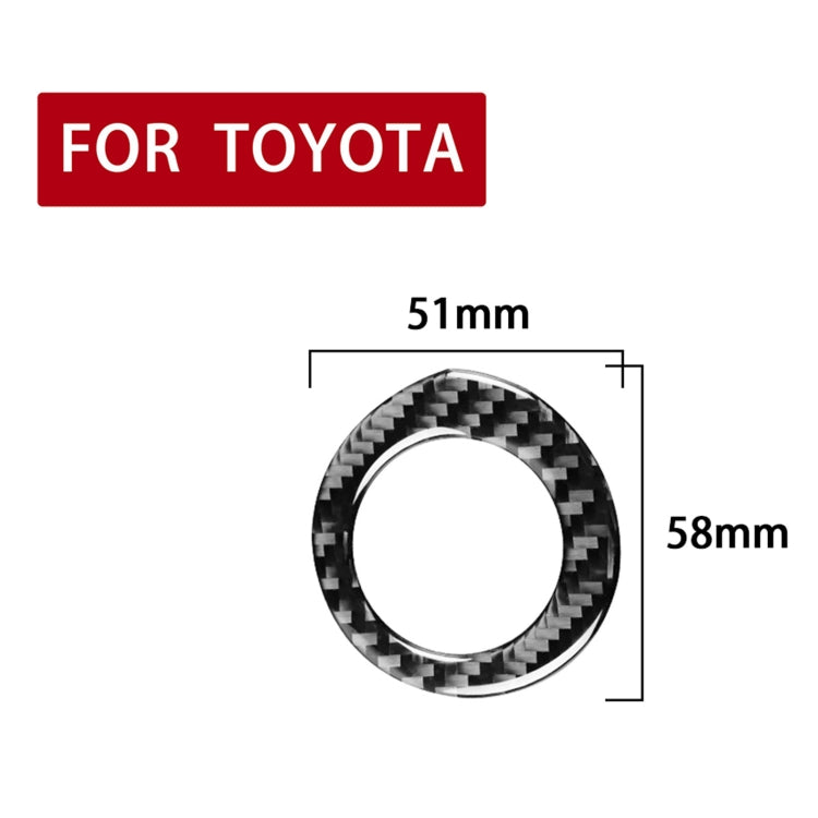 Adesivo decorativo portachiavi accensione in fibra di carbonio per auto per Toyota Corolla / Levin 2014-2018, guida a destra e a sinistra universale, Ignition Key Ring