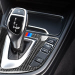 Adesivo decorativo per pannello ingranaggi auto in fibra di carbonio a tre colori per BMW (F30) 2013-2017 / (F34) 2013-2017, guida a destra, Right Drive