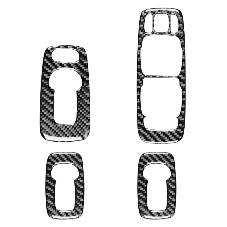 Set di adesivi decorativi per porte in fibra di carbonio 4 in 1 per auto B per Volvo XC90 2003-2014, guida a destra, Door Set B, Right Drive