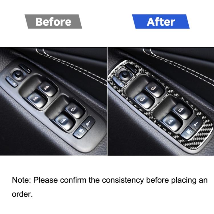 Set di adesivi decorativi per porte in fibra di carbonio 4 in 1 per auto B per Volvo XC90 2003-2014, guida a destra, Door Set B, Right Drive
