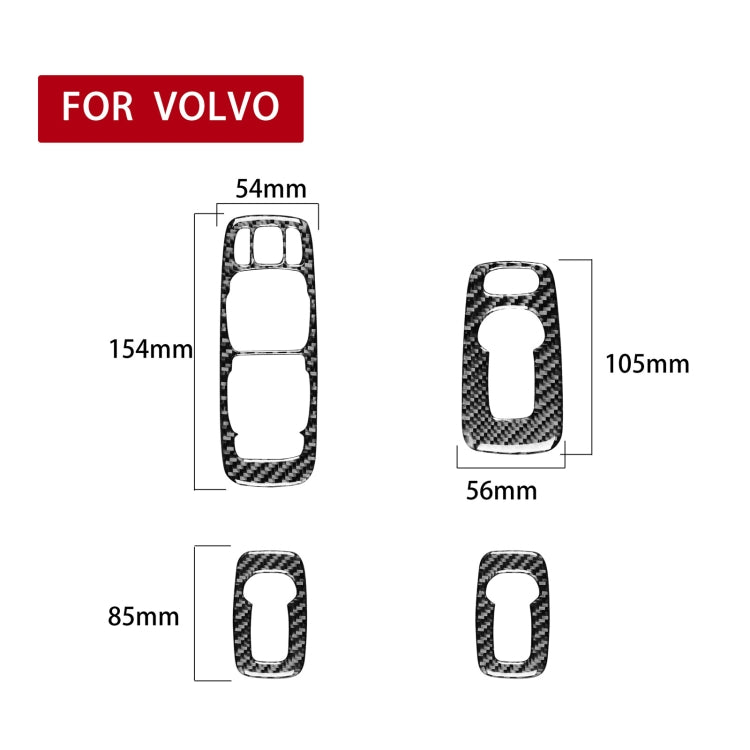 Adesivo decorativo per alzacristalli B in fibra di carbonio per auto per Volvo XC90 2008-2014, guida a sinistra, Window Lift B, Left Drive