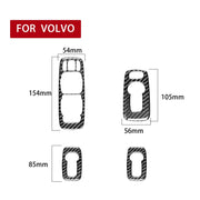 Adesivo decorativo per alzacristalli B in fibra di carbonio per auto per Volvo XC90 2008-2014, guida a sinistra, Window Lift B, Left Drive