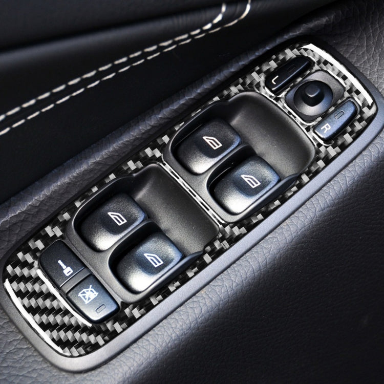 Adesivo decorativo per alzacristalli B in fibra di carbonio per auto per Volvo XC90 2008-2014, guida a sinistra, Window Lift B, Left Drive