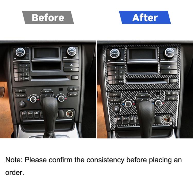 Set pannello di controllo in fibra di carbonio per auto B Adesivo decorativo per Volvo XC90 2003-2014, guida a destra e a sinistra universale, Control Panel Set B