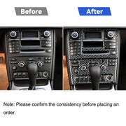 Set pannello di controllo in fibra di carbonio per auto B Adesivo decorativo per Volvo XC90 2003-2014, guida a destra e a sinistra universale, Control Panel Set B
