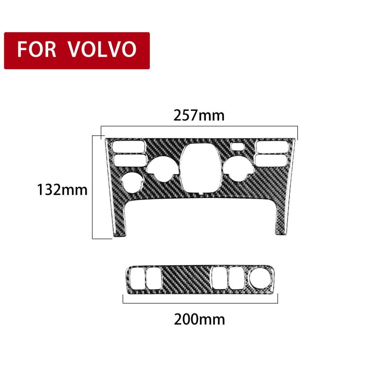 Pannello aria condizionata per auto in fibra di carbonio Un adesivo decorativo per Volvo XC90 2003-2014, guida a destra e a sinistra universale, Air Conditioning Panel A