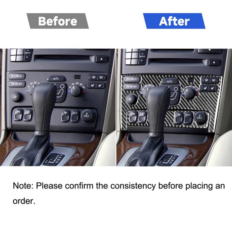 Pannello aria condizionata per auto in fibra di carbonio Un adesivo decorativo per Volvo XC90 2003-2014, guida a destra e a sinistra universale, Air Conditioning Panel A