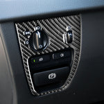 Adesivo decorativo per controllo fari in fibra di carbonio per auto per Volvo XC90 2003-2014, guida a destra e a sinistra universale, Headlight Control