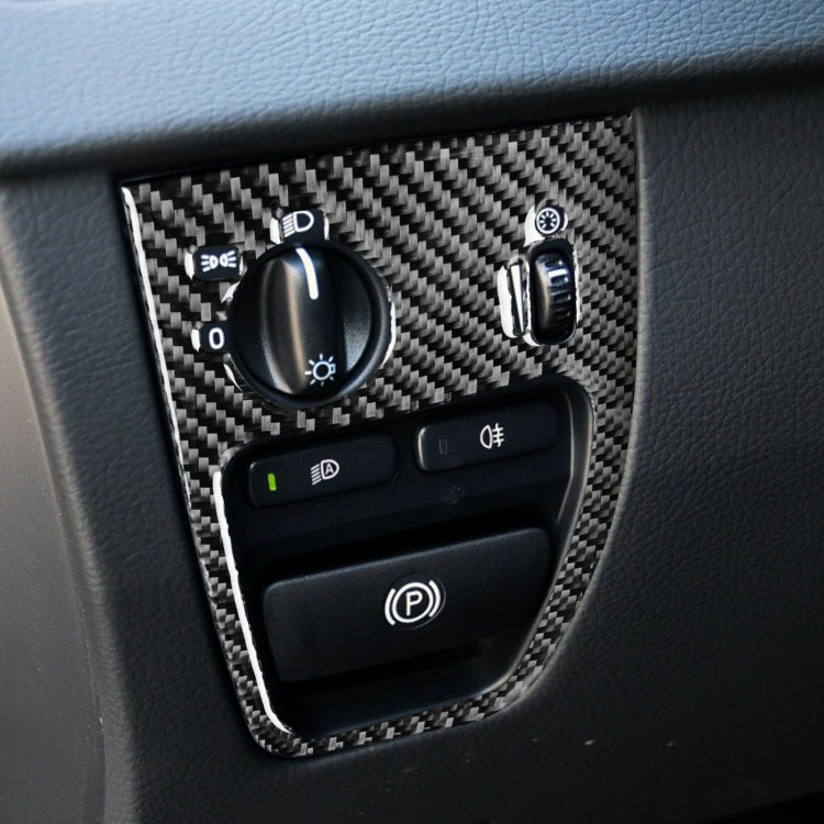 Adesivo decorativo per controllo fari in fibra di carbonio per auto per Volvo XC90 2003-2014, guida a destra e a sinistra universale, Headlight Control