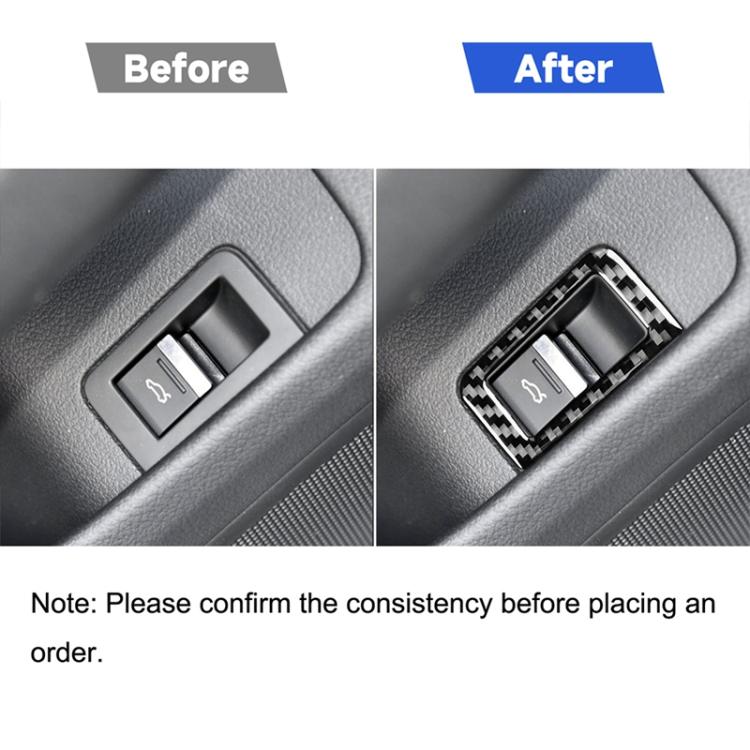 Adesivo per interruttore bagagliaio per auto in fibra di carbonio per Audi A6L / A7 2019-, guida a destra e a sinistra universale, Trunk Switch