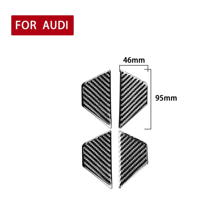 Adesivo decorativo per porta interna in fibra di carbonio per auto per Audi A6L / A7 2019-, guida a destra e a sinistra universale, Inner Door Bowl