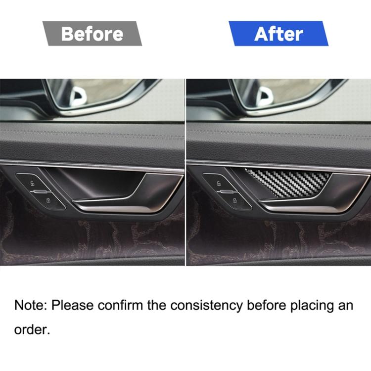 Adesivo decorativo per porta interna in fibra di carbonio per auto per Audi A6L / A7 2019-, guida a destra e a sinistra universale, Inner Door Bowl