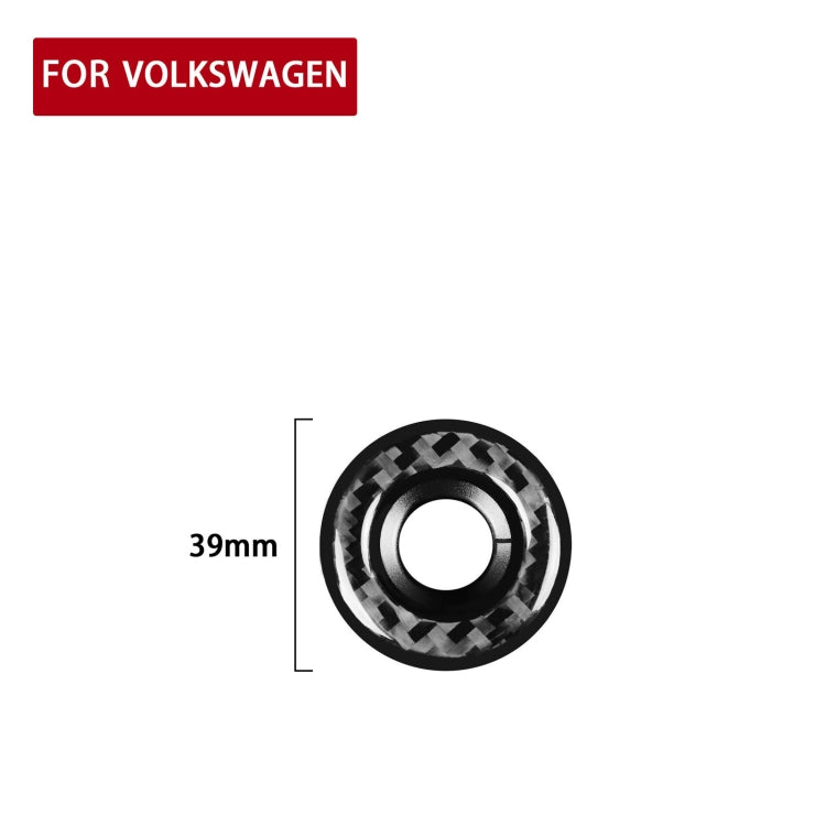 Adesivo decorativo per anello di accensione in fibra di carbonio per auto per Volkswagen Beetle 2012-2019, guida a destra e a sinistra universale, Ignition Ring