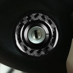 Adesivo decorativo per anello di accensione in fibra di carbonio per auto per Volkswagen Beetle 2012-2019, guida a destra e a sinistra universale, Ignition Ring