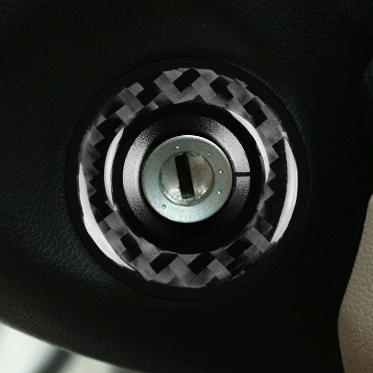 Adesivo decorativo per anello di accensione in fibra di carbonio per auto per Volkswagen Beetle 2012-2019, guida a destra e a sinistra universale, Ignition Ring