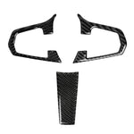 Volante per auto 3 in 1 in fibra di carbonio tinta unita un adesivo decorativo per BMW G01 X3 2018-2020 / G02 X4 2019-2020, guida a destra e a sinistra universale, Steering Wheel Solid Color A
