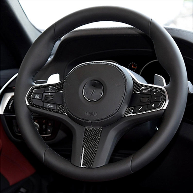 Volante per auto 3 in 1 in fibra di carbonio tinta unita un adesivo decorativo per BMW G01 X3 2018-2020 / G02 X4 2019-2020, guida a destra e a sinistra universale, Steering Wheel Solid Color A