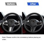 Volante per auto 3 in 1 in fibra di carbonio tinta unita un adesivo decorativo per BMW G01 X3 2018-2020 / G02 X4 2019-2020, guida a destra e a sinistra universale, Steering Wheel Solid Color A