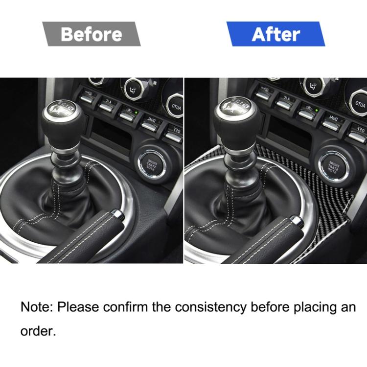 Adesivo decorativo per ingranaggi in fibra di carbonio per Subaru BRZ / Toyota 86 2017-2019, guida a destra, Gear, Right Drive