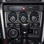 Pulsante dell'aria condizionata per auto in fibra di carbonio Un adesivo decorativo per Subaru BRZ / Toyota 86 2017-2019, guida a destra e a sinistra universale, Air Conditioning Button A