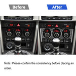 Pulsante dell'aria condizionata per auto in fibra di carbonio Un adesivo decorativo per Subaru BRZ / Toyota 86 2017-2019, guida a destra e a sinistra universale, Air Conditioning Button A
