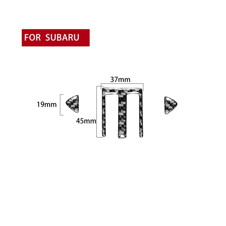 Adesivo decorativo per presa d'aria centrale in fibra di carbonio 3 in 1 per Subaru BRZ / Toyota 86 2017-2019, guida a destra e a sinistra universale, Central Air Outlet