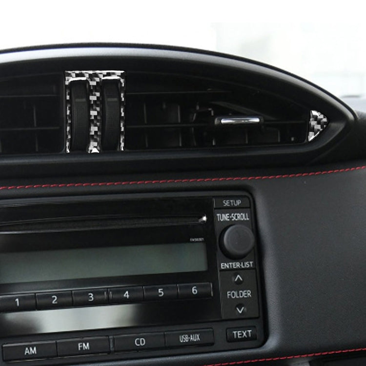 Adesivo decorativo per presa d'aria centrale in fibra di carbonio 3 in 1 per Subaru BRZ / Toyota 86 2017-2019, guida a destra e a sinistra universale, Central Air Outlet