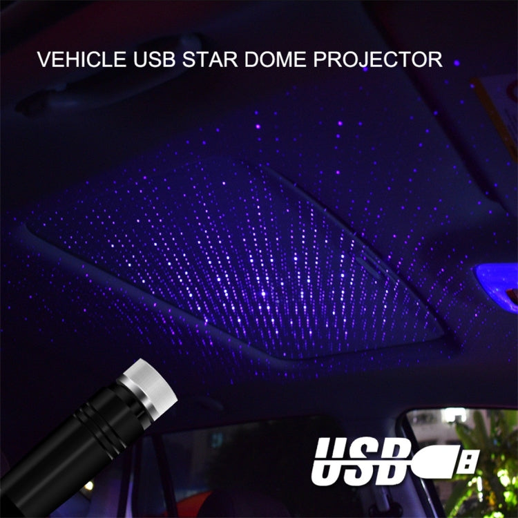 Luce per tubo per proiettore USB Star Dome per auto, versione costantemente luminosa, Constantly Bright(Purple Blue)