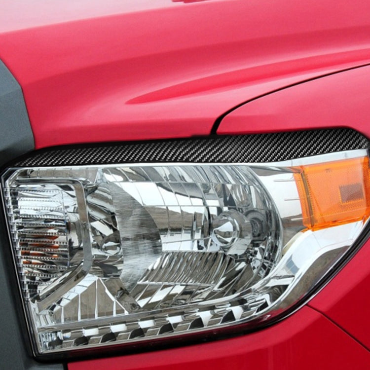 2 Pz/set Adesivo Decorativo per Sopracciglia per Faro in Fibra di Carbonio per Toyota Tundra 2014-2018, Guida a Sinistra Destra, Headlight Eyebrow