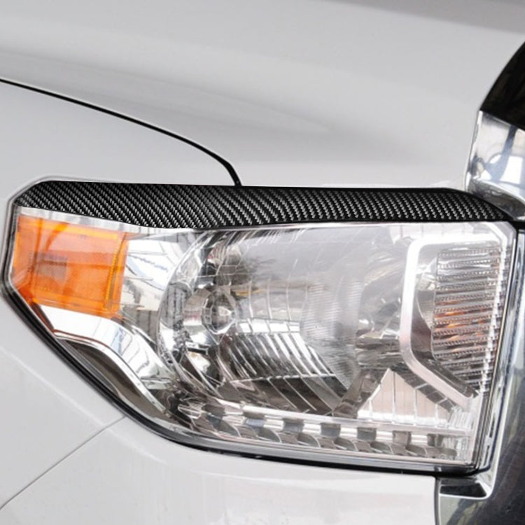 2 Pz/set Adesivo Decorativo per Sopracciglia per Faro in Fibra di Carbonio per Toyota Tundra 2014-2018, Guida a Sinistra Destra, Headlight Eyebrow