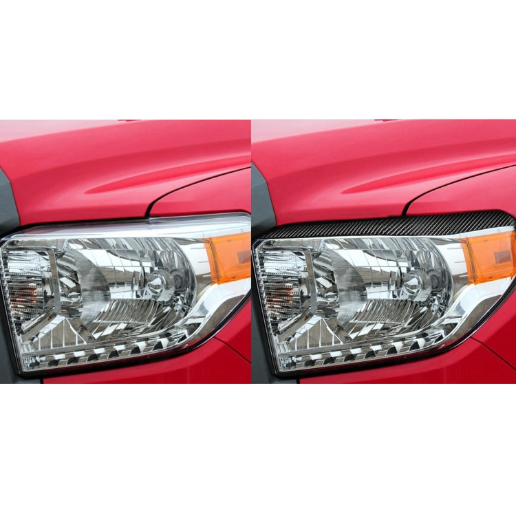 2 Pz/set Adesivo Decorativo per Sopracciglia per Faro in Fibra di Carbonio per Toyota Tundra 2014-2018, Guida a Sinistra Destra, Headlight Eyebrow