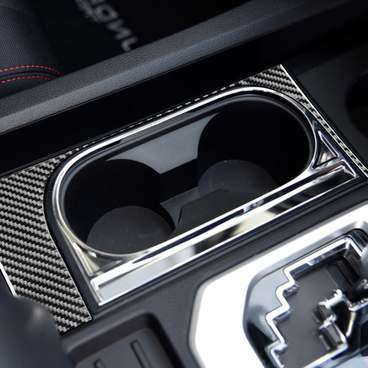 Adesivo decorativo per telaio portabicchieri per auto in fibra di carbonio per Toyota Tundra 2014-2018, guida a destra, Cup Holder Frame, Right Driving