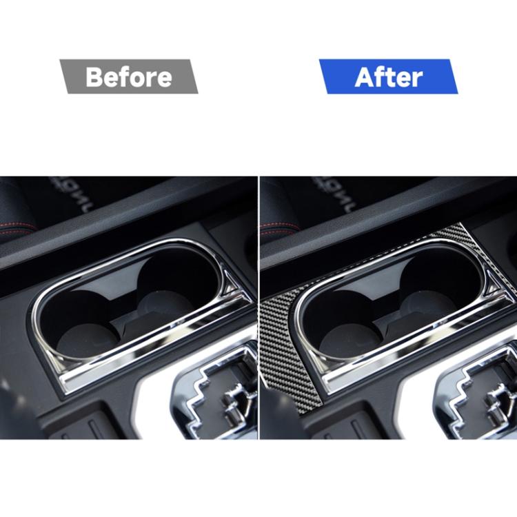 Adesivo decorativo per telaio portabicchieri per auto in fibra di carbonio per Toyota Tundra 2014-2018, guida a destra, Cup Holder Frame, Right Driving