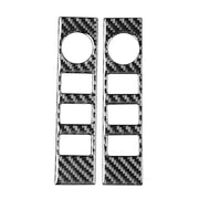 2 pezzi/set adesivo decorativo interruttore volume controllo centrale auto in fibra di carbonio per Toyota Tundra 2014-2018, guida sinistra destra universale, Central Control Volume Switch